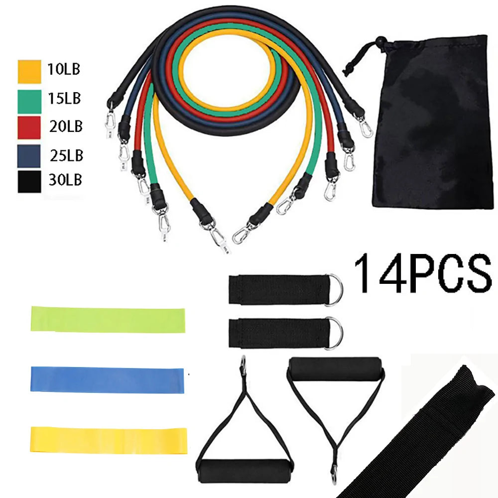 17 Pieces Resistance Bands Set-Geeked Rehab