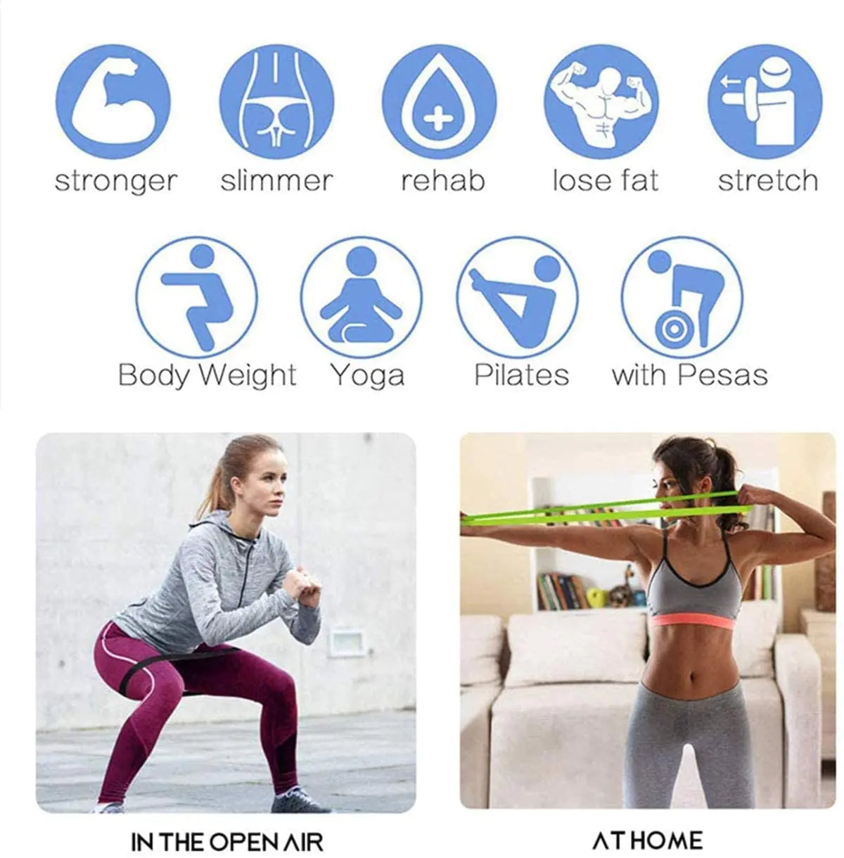 Resistance Exercise Bands 5pcs-Geeked Rehab